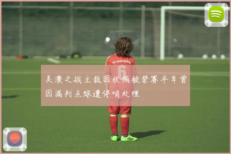 美澳之战主裁因收贿被禁赛半年曾因漏判点球遭停哨处理